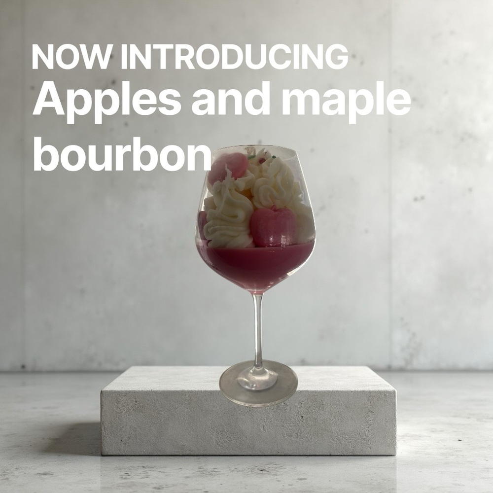 apples and maple bourbon 24 oz handmade candle
